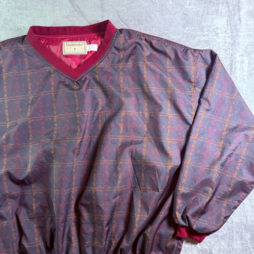Dunbrooke Club Collection Pullover Windbreaker Jacket 2XL Plaid